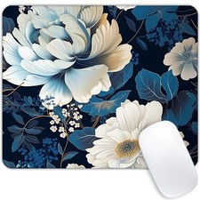 Unique Flower PatternBlue 9.5 inches x 7.9 inches, Pattern 7 