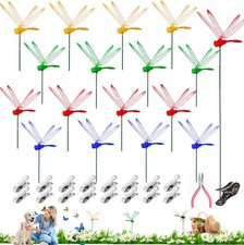 16Pcs Dragonfly Clip, DIY Dragon Fly Clips, Fake Dragonfly Garden Outdoor Dec...