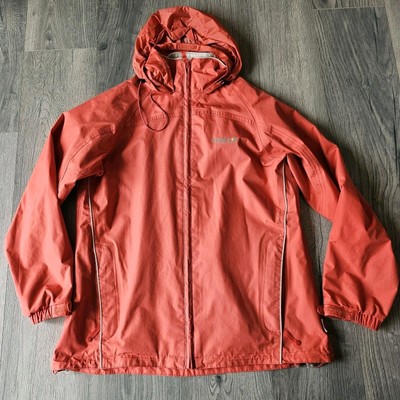Regatta Waterproof Jacket With Hood Women's Size Large UK 14 Coral Great Cndt