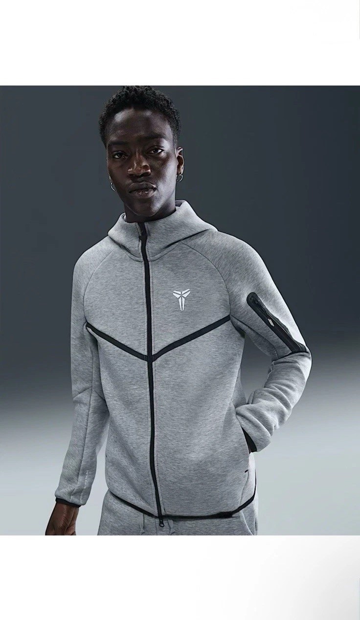 SACAI X NIKE Giacca a vento Nike Kobe Tech Fleece full zip grigio scuro IB2713 063 taglia L