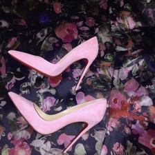Christian Louboutin So Kate 120 Pink Suede Pu...