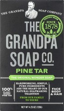 Pack of 12 Grandpas Pine Tar Soap Bar 4.25 Oz