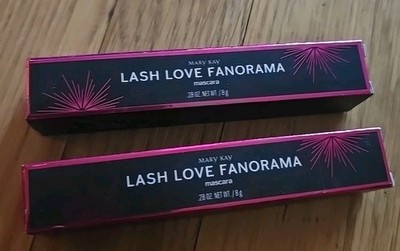 Lot of 2 MARY KAY Lash Love Fanorama Mascara .28 oz I Love Black - NEW 142038 