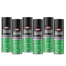 LAUCO Spray Adhesive Contact 13oz, Pack of 6, Industrial Strength Heavy Duty