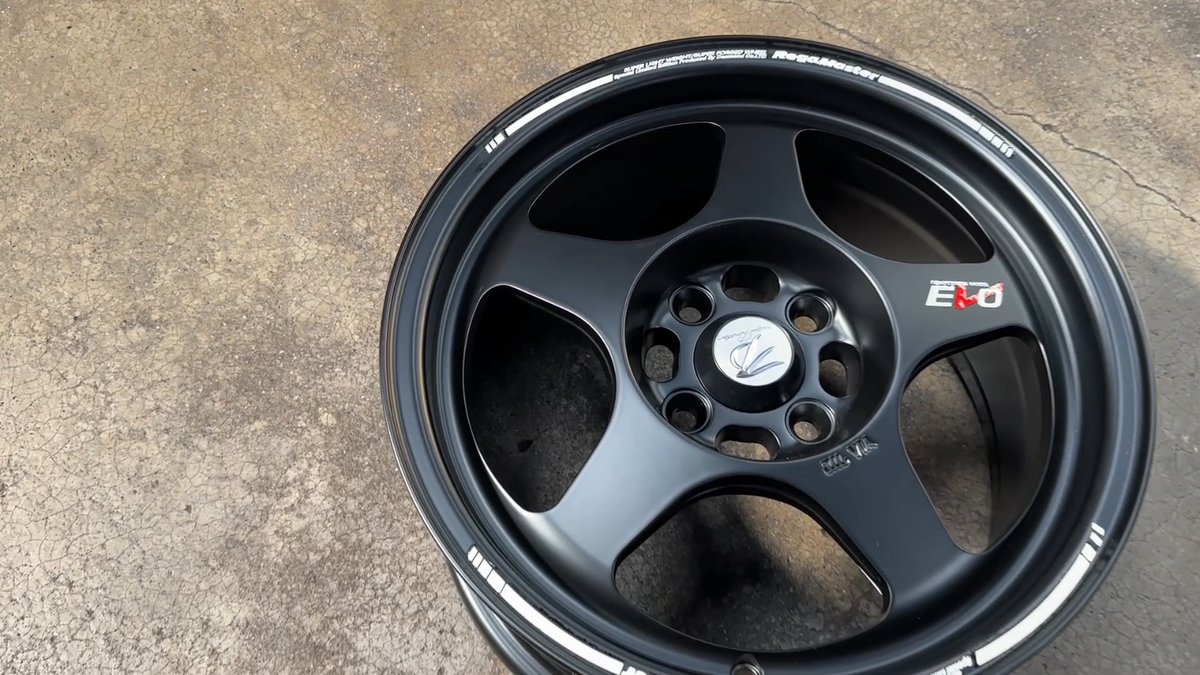 New 15x7 ET35 XOX EVO Regamaster Black Rim Honda Fit Jazz 4x100 (4