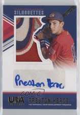2018 USA Baseball Stars & Stripes Jerseys Prime 16/22 Preston Herce Auto a8r