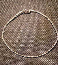 18k White Gold Bracelet Vintage 750  Hallmark Sparkle Twist Style Approx 1g
