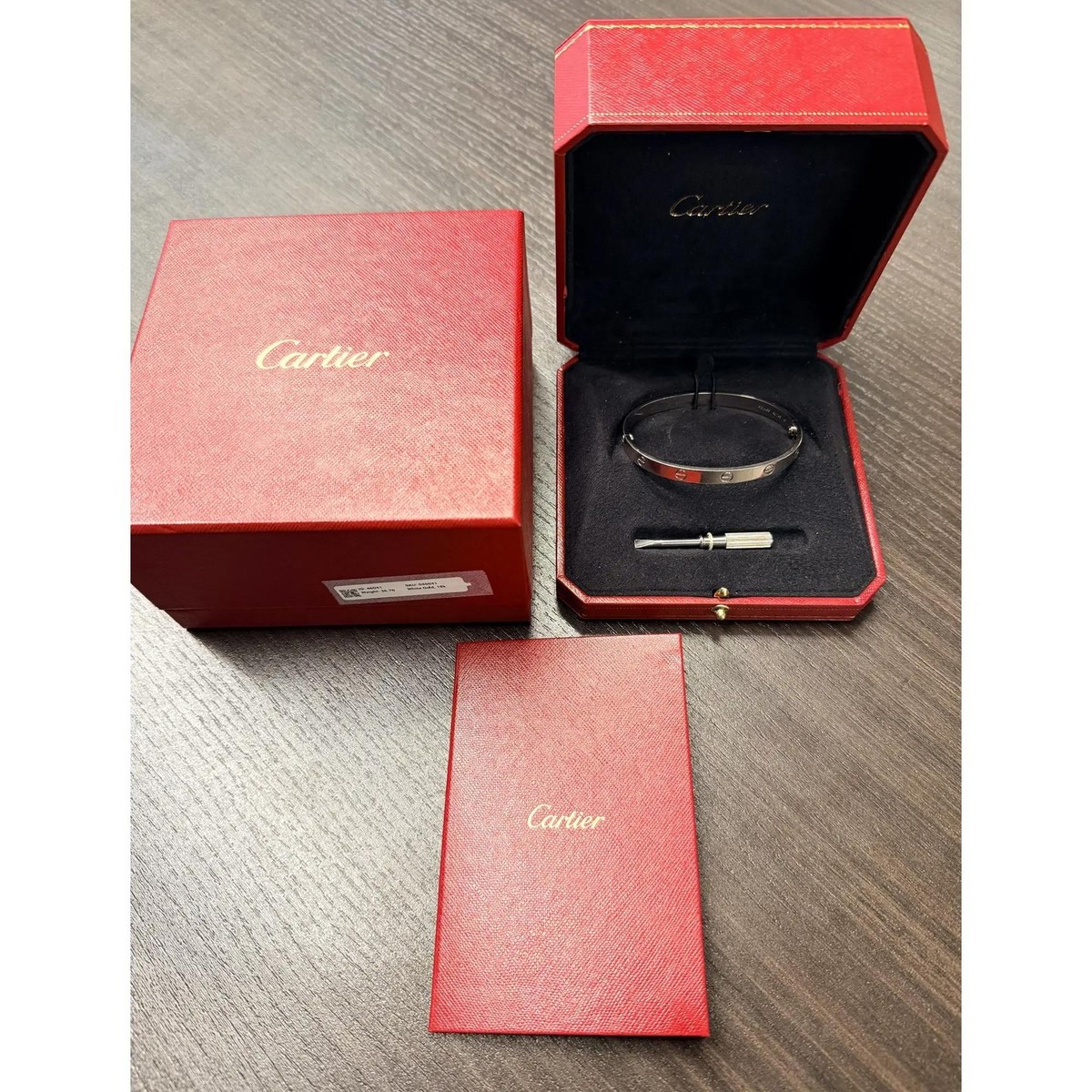 Cartier Love Bracelet Classic Model 18K White Gold Size 19 | eBay