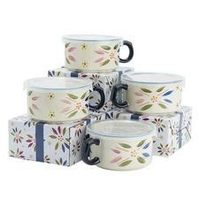 New Temp-tations Old World Set of 4 Meal Mugs with Gift Boxes 22oz Each
