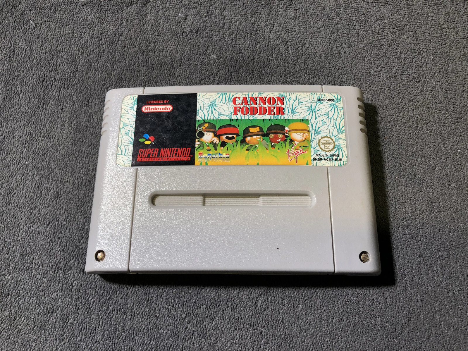 Super Nintendo Cannon Fodder EUR Trés Bon état