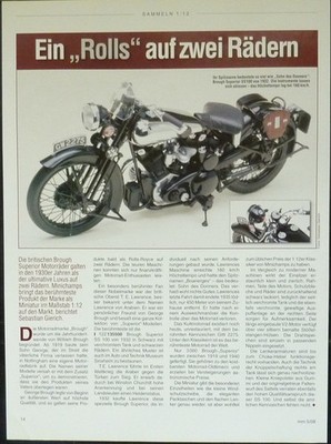 MOTORRAD BROUGH SUPERIOR SS100 in 1-12 von MINICHAMPS...ein Modellbericht #0805m
