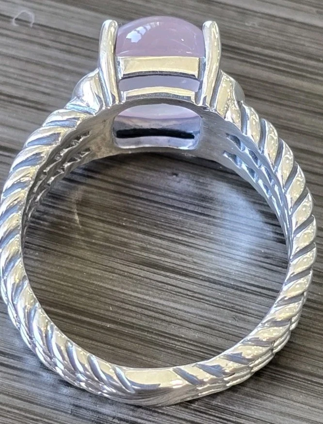 David Yurman Wheaton Ring Rose Quartz 9.5 - Image 4 of 4