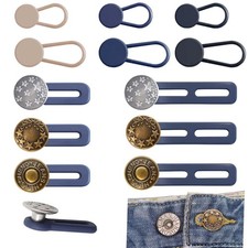 12 PCS Button Extender Jean Pant Waistband No Sew Fits 11.8 Inch Extension