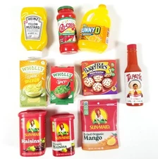 ZURU Mini Brands FOOD LOT Snack Condiment Sunmaid Wholly Tapatio Mustard Sunny D
