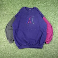 Vintage 90s Ski Lake Tahoe Retro Embroidered Sweatshirt Men's XL Made In USA