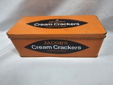 Jacob's Cream Cracker Storage Biscuit Tin Vintage Prop Advertising Original Box