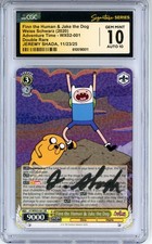 CGC GEM MINT 10 Auto 10 Jeremy Shada Finn l'Umano & Jake il Cane WX02-001 Foil