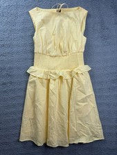 Wild Fable Womens XS Yellow Sleeveless Smocked Waist Mini Dress