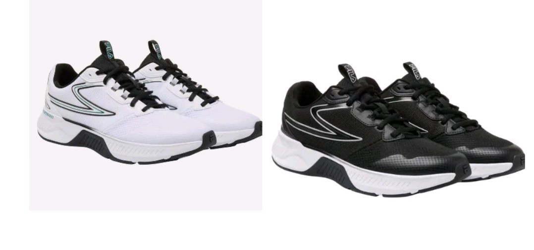 FILA Men’s Action-Stride Energized Black White Athletic Sneakers Shoes Size 8 FILA Men main image 4