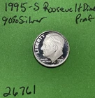 1995 S Roosevelt Dime 10c Choice Proof 90% Silver US Coin Collectible