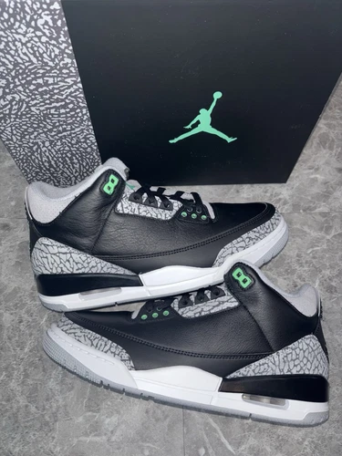 Nike Air Jordan 3 'Green Glow' UK9.5 MEZZA SCATOLA CT8532 031 VENDITORE FIDATO✅