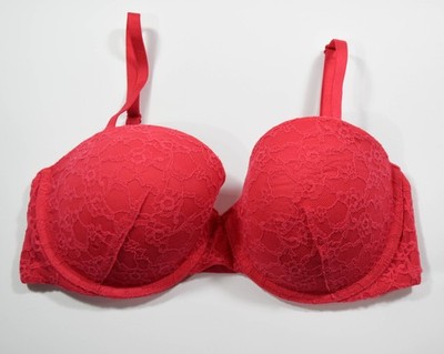 Victoria Secret Multi Way Multi Option Red Lace Underwire Bra Sz 36D