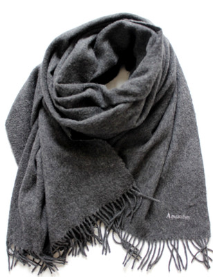 Aquascutum Schal Lambswool Fransenschal anthrazit one size ACCS249