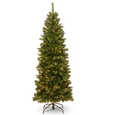 Artificial Christmas Tree 6 ft Slim North Valley Spruce Pre-Lit 250 LED Lights