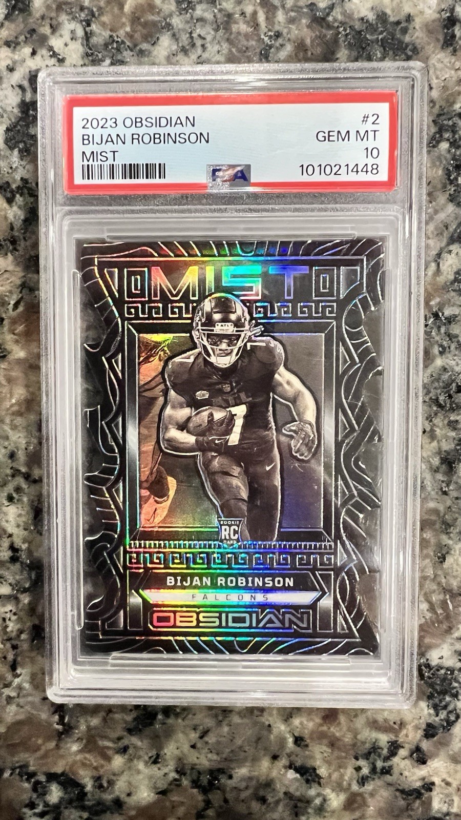 Bijan Robinson Panini Obsidian Mist #2 Base