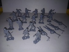 VTG MPC Marx German Soldiers Gray Army Men Military Plastic Playset Figures