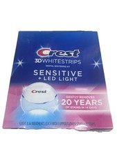 CREST 3D WHITESTRIPS SENSITIVE LED LIGHT- 28 STRIPS - EXP 11/26 Free Shipping 