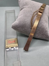 Ladies Vintage NOS Speidel 9mm End Gold-Tone 2 Piece Center Clasp Watch Band
