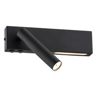 Schwarz Modern Wandleuchte Flurlampe 3000K 1X6W/G9 + 1X4,5W/Led