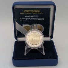 Belgien 2 Euro 2026 PP Sternwarte & Geographisches Institut Etui Proof Belgium