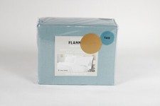 Heavyweight Flannel Bed Sheets TWIN 3-PIECE SET 100 Cotton Blue new