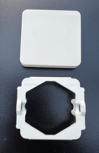 Berker Modul 2 Wippe 21812 cremeweiß glänzend mit Befestigungs-Ring 21816 weiß - Bild 5 von 7