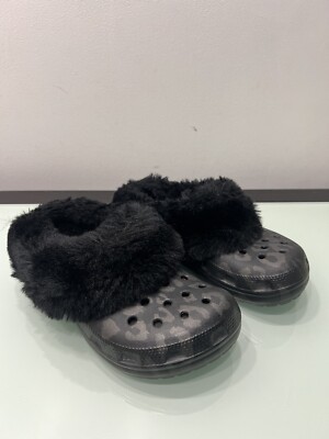 Crocs Mammoth Metallic Luxe Leopard Lined Clog Women's size