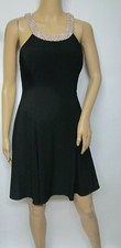 XSCAPE Colorblock Studded Sheath Halter Wedding Party Gown Size 6