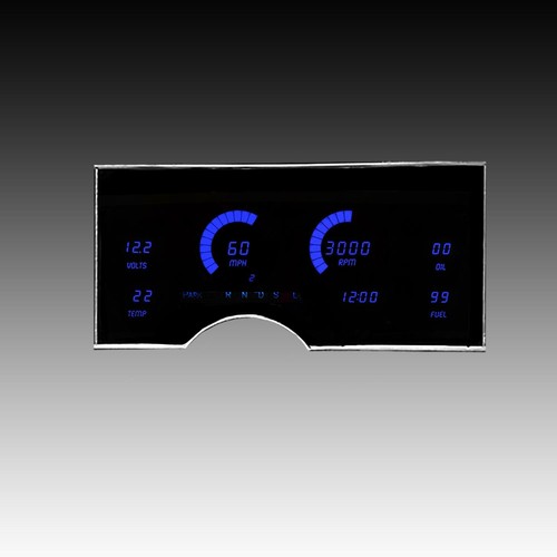 1974-1976 OLDSMOBILE DELTA 88 Digital Gauge Panel Blue LED's DP1907B USA Made - Picture 2 of 14