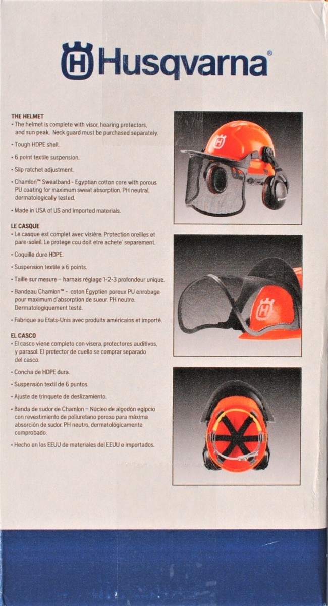 Casque Forestier Husqvarna 592752601 – Orange, Neuf, Protection Faciale Adulte