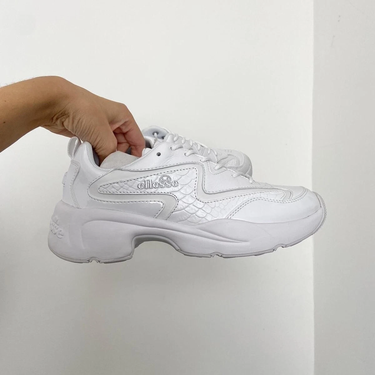 White chunky sole trainers store