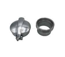 POLISHED ALUMINIUM 2.5" "MONZA" FUEL CAP - WITH STEEL FILLER NECK - UK SUPPLIED