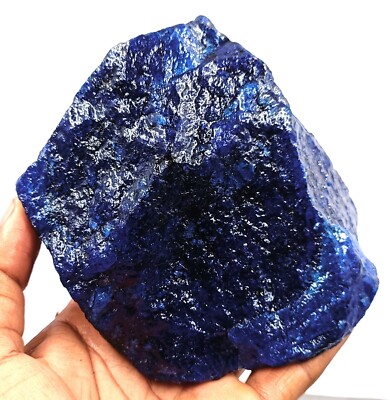 DYED Natural Blue Sapphire Chunk 7475Ct EGL Certified Rough