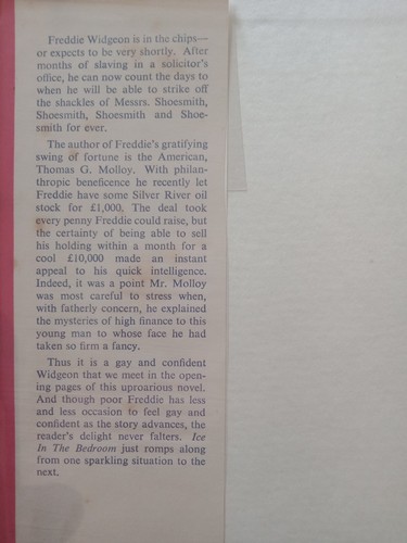 Ice In The Bedroom by P.G. Wodehouse 1961 HBDJ 1st Edition Sparkling Romp - Picture 2 of 4