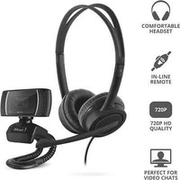 Trust Doba 2-in-1 USB Headset with Microphone & HD Webcam Home Office Set - NEW