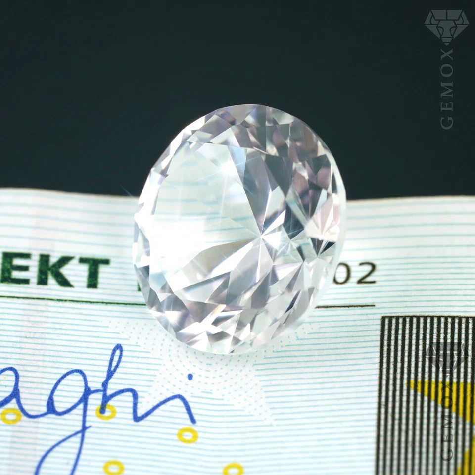 White Sapphire Round Cut Authentic Lab-Grown Loose Gemstone Diamond Alternative - Image 4 of 4