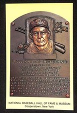 1964-Date Hall of Fame Plaque Bill McKechnie HOF Cooperstown NM  Yellow D82317