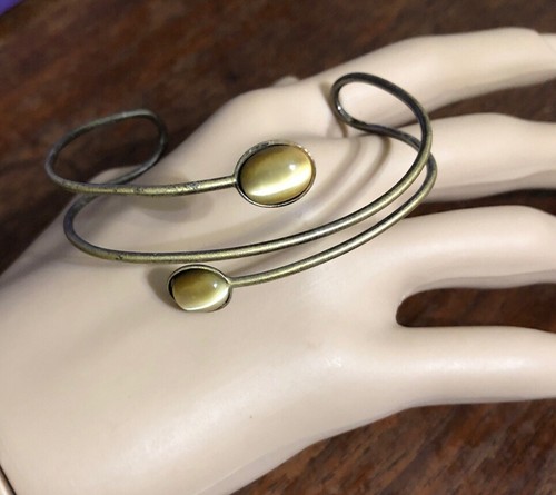 Vintage, Nachlassfund, Mondstein Armreif Stil Armband - Bild 8 von 12