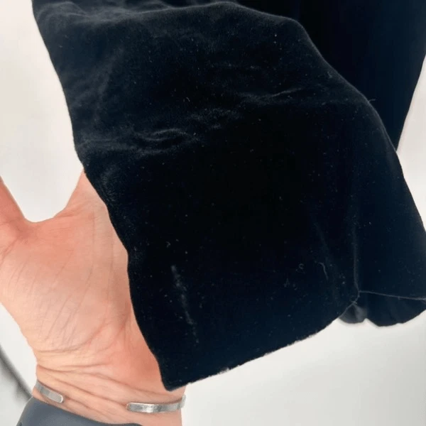 Falda Midi Vintage Tailor B. Moss Bruja Gótica Terciopelo Mezcla Seda Negra Talla 8 Años 90 Foto 4 de 4