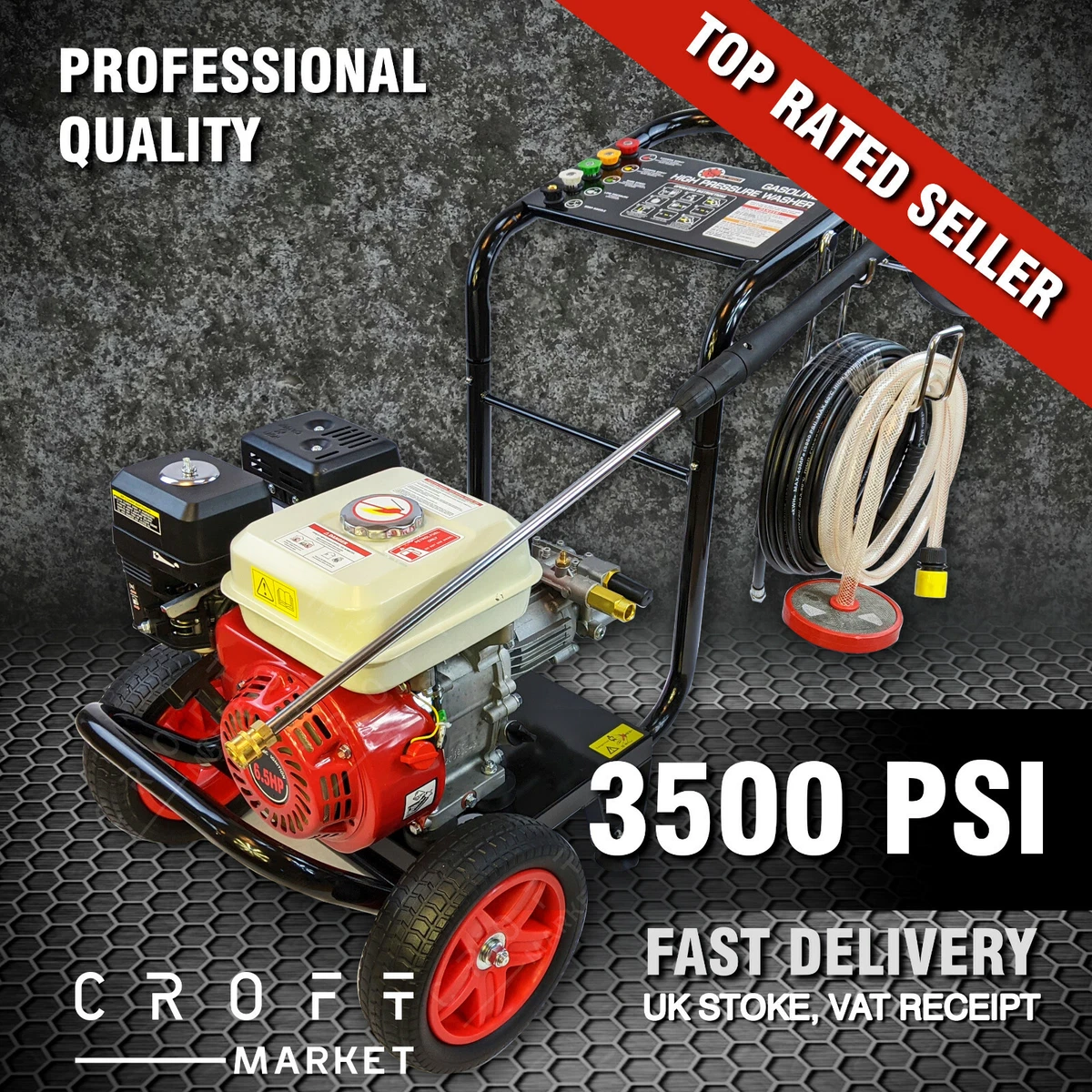 PRESSURE WASHER NEW 2022 Petrol 3500PSI 240BAR POWER JET CLEANER